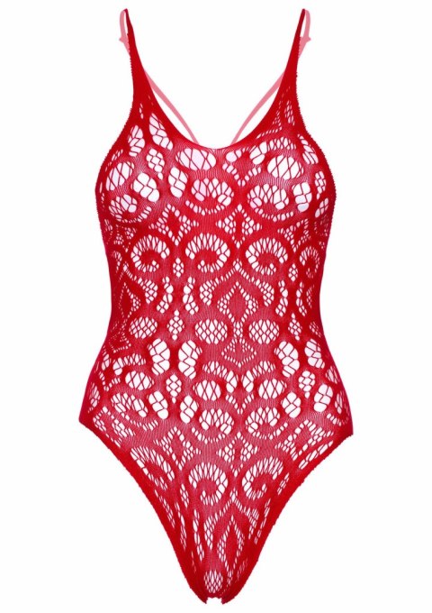 Seamless scroll lace bodysuit Red Leg Avenue Seamless scroll lace bodysuit Red Leg Avenue