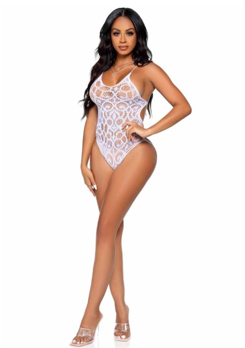 Seamless scroll lace bodysuit White Leg Avenue Seamless scroll lace bodysuit White Leg Avenue