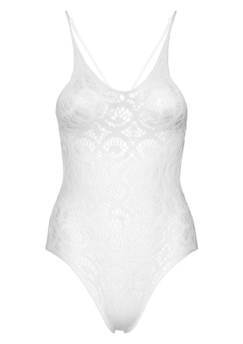 Seamless scroll lace bodysuit White Leg Avenue Seamless scroll lace bodysuit White Leg Avenue