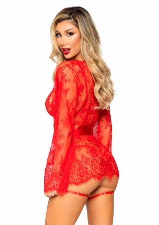 Teddy, lace robe & ribbon tie Red Leg Avenue