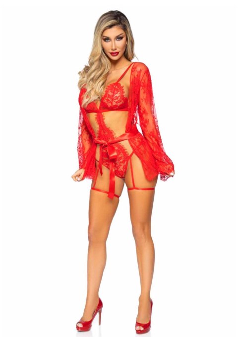 Teddy, lace robe & ribbon tie Red Leg Avenue