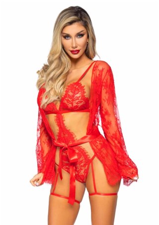 Teddy, lace robe & ribbon tie Red Leg Avenue