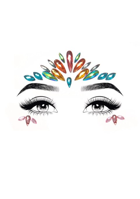 Avri face jewels sticker Multicolor Leg Avenue Avri face jewels sticker Multicolor Leg Avenue