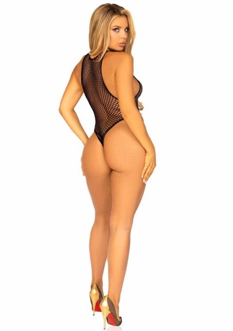 Net Snap Crotch Tank Bodysuit Black Leg Avenue