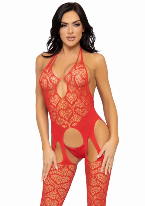 Net Suspender Bodystocking Red Leg Avenue
