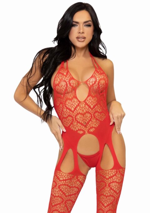 Net Suspender Bodystocking Red Leg Avenue