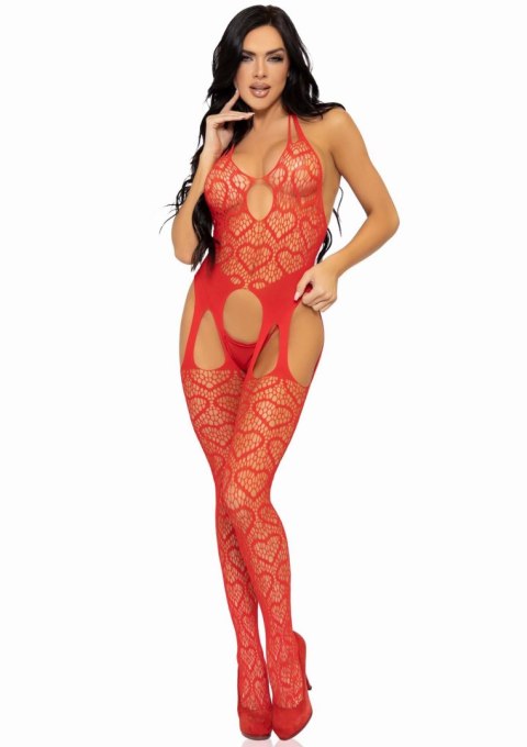 Net Suspender Bodystocking Red Leg Avenue