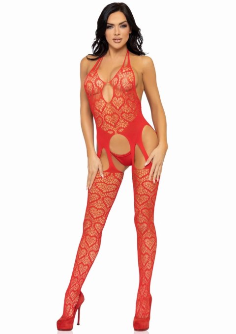 Net Suspender Bodystocking Red Leg Avenue