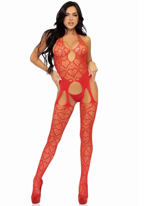 Net Suspender Bodystocking Red Leg Avenue