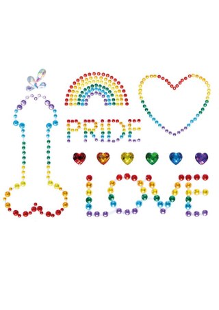 Pride Bodyjewels Sticker Multicolor Leg Avenue