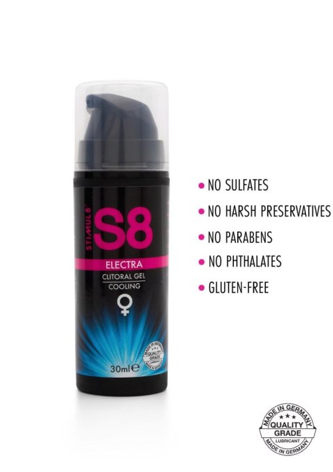 S8 Electra Clitoral Gel 30ml Cooling Stimul8 S8 S8 Electra Clitoral Gel 30ml Cooling Stimul8 S8
