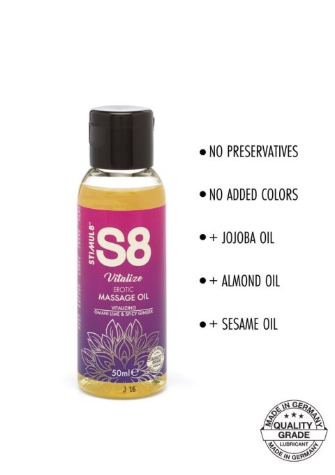 S8 Massage Oil Box 3x 50ml Multi flavour Stimul8 S8 S8 Massage Oil Box 3x 50ml Multi flavour Stimul8 S8
