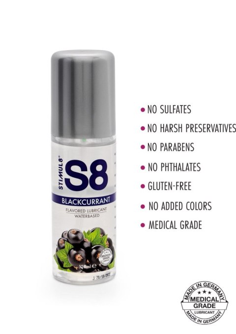 S8 WB Flavored Lube 125ml Blackcurrant Stimul8 S8 S8 WB Flavored Lube 125ml Blackcurrant Stimul8 S8