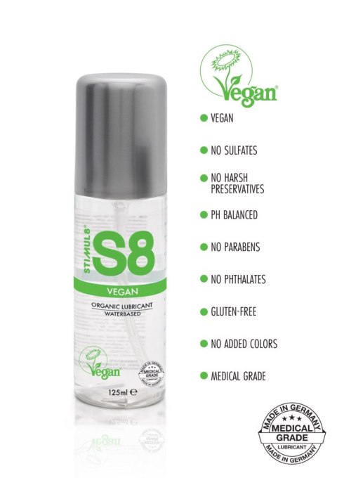 S8 WB Vegan Lube 125ml Natural Stimul8 S8 S8 WB Vegan Lube 125ml Natural Stimul8 S8