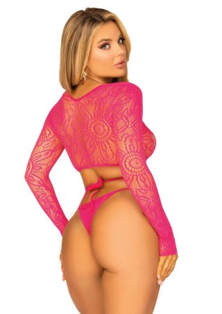 Wrap-Around Crop Top & Panty Pink Leg Avenue