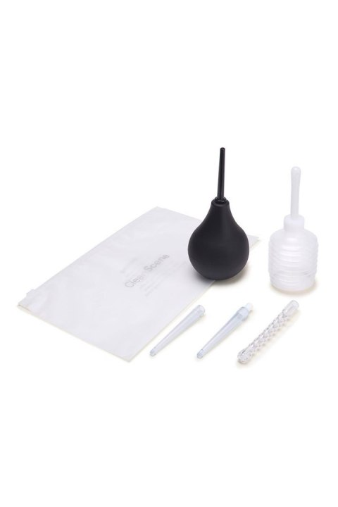 CLEANSCENE 225ML 7PCS ANAL DOUCHE SET WITH FLEXIBLE TIP HEAD CleanScene
