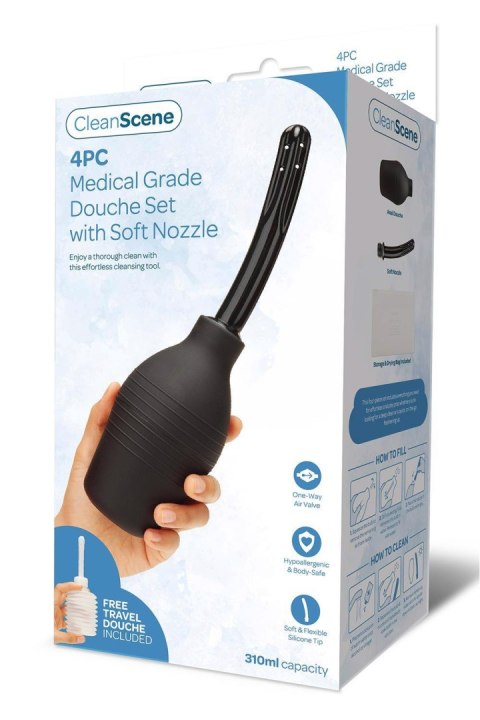 CLEANSCENE 310ML 4PCS MEDICAL GRADE DOUCHE SOFT NOZZLE CleanScene