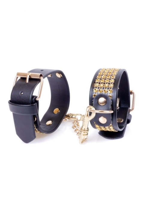 Fetish B - Series Handcuffs with cristals 3 cm Gold Fetish B - Series Fetish B - Series Handcuffs with cristals 3 cm Gold Fetish B - Series