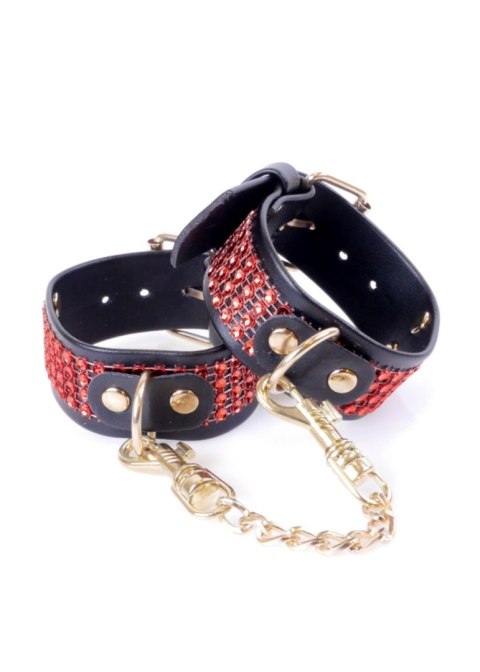 Fetish B - Series Handcuffs with cristals 3 cm Red Line Fetish B - Series Fetish B - Series Handcuffs with cristals 3 cm Red Line Fetish B - Series