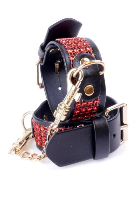 Fetish B - Series Handcuffs with cristals 3 cm Red Line Fetish B - Series Fetish B - Series Handcuffs with cristals 3 cm Red Line Fetish B - Series