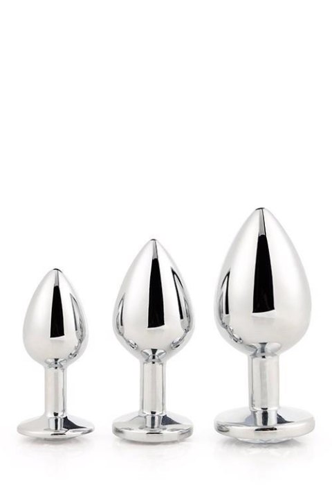 GLEAMING LOVE SILVER PLUG SET Dream Toys GLEAMING LOVE SILVER PLUG SET Dream Toys