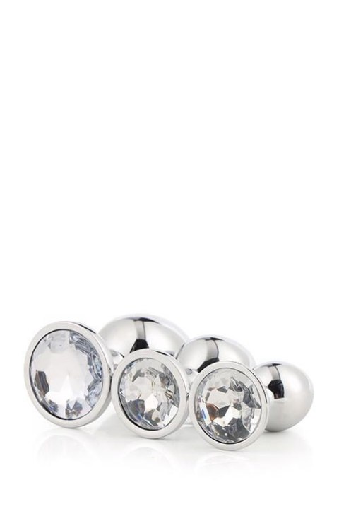 GLEAMING LOVE SILVER PLUG SET Dream Toys GLEAMING LOVE SILVER PLUG SET Dream Toys