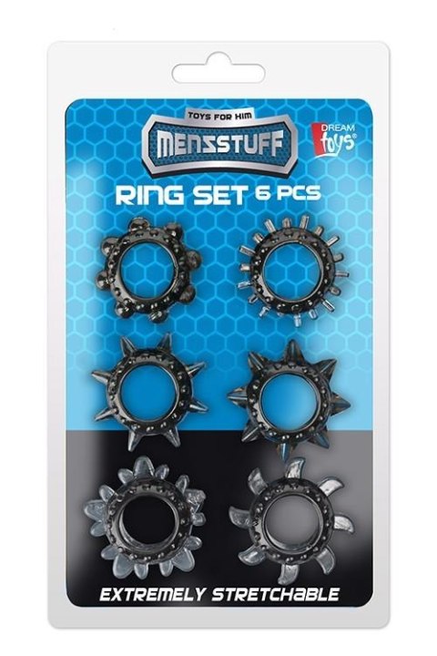 MENZSTUFF 6PC STRETCHEABLE RING SET Dream Toys MENZSTUFF 6PC STRETCHEABLE RING SET Dream Toys