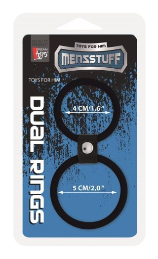 MENZSTUFF DUAL RINGS BLACK Dream Toys