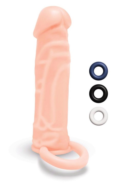 SIZE UP SILICONE REALISTIC PENIS EXTENDER WITH BALL LOOP FLESH SIZE UP SIZE UP SILICONE REALISTIC PENIS EXTENDER WITH BALL LOOP FLESH SIZE UP
