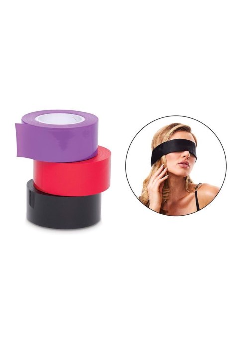 WHIPSMART 150 FT BONDAGE TAPE WITH SILKY BLINDFOLD Whipsmart WHIPSMART 150 FT BONDAGE TAPE WITH SILKY BLINDFOLD Whipsmart