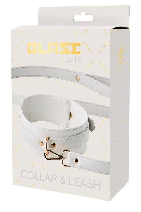 BLAZE ELITE COLLAR AND LEASH WHITE Dream Toys BLAZE ELITE COLLAR AND LEASH WHITE Dream Toys