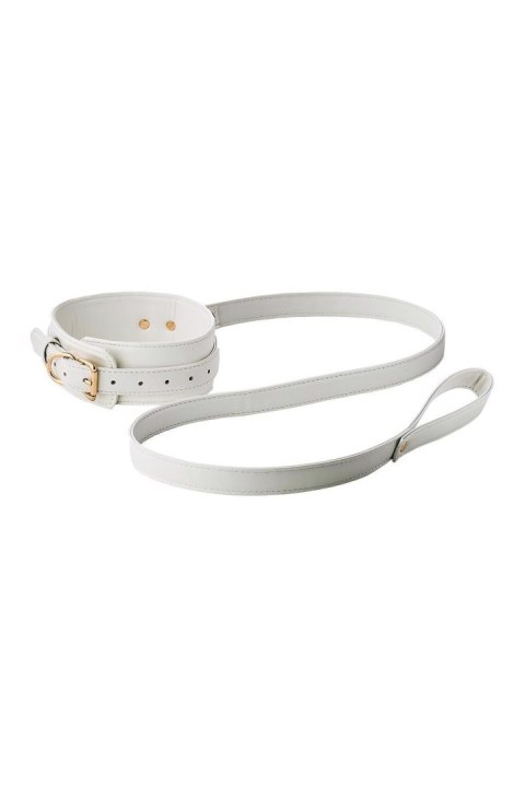 BLAZE ELITE COLLAR AND LEASH WHITE Dream Toys BLAZE ELITE COLLAR AND LEASH WHITE Dream Toys