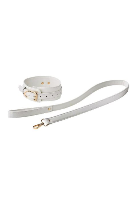 BLAZE ELITE COLLAR AND LEASH WHITE Dream Toys BLAZE ELITE COLLAR AND LEASH WHITE Dream Toys