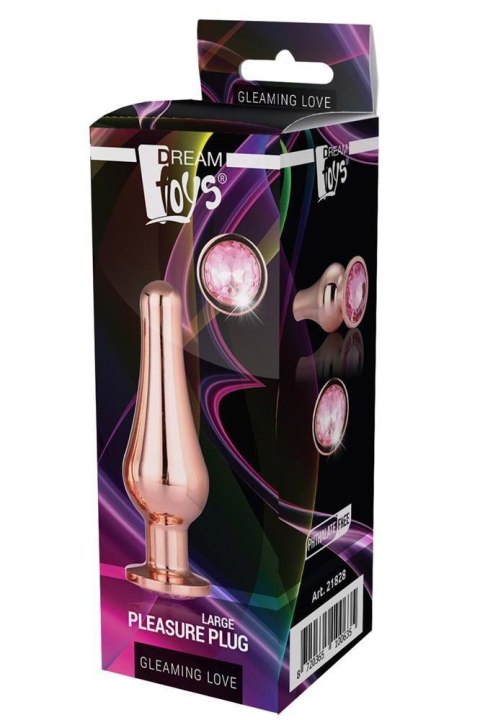 GLEAMING LOVE ROSE GOLD PLEASURE PLUG L Dream Toys GLEAMING LOVE ROSE GOLD PLEASURE PLUG L Dream Toys
