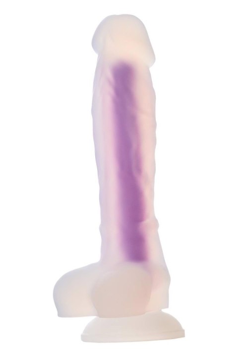 RADIANT SOFT SILICONE GLOW IN THE DARK DILDO MEDIUM PURPLE Dream Toys RADIANT SOFT SILICONE GLOW IN THE DARK DILDO MEDIUM PURPLE Dream Toys