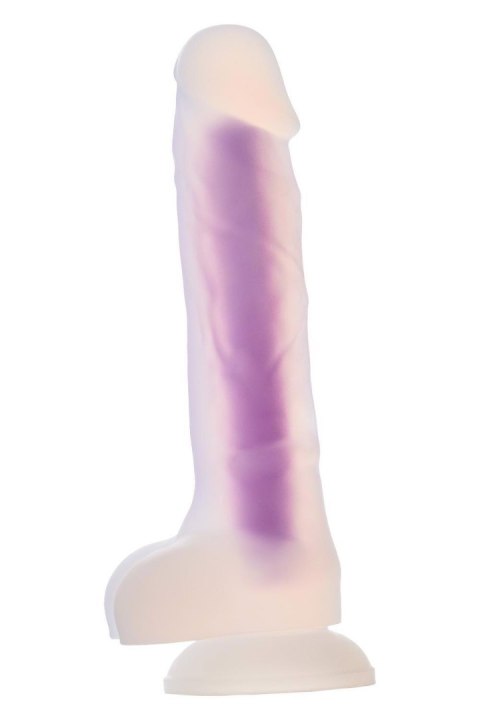 RADIANT SOFT SILICONE GLOW IN THE DARK DILDO MEDIUM PURPLE Dream Toys RADIANT SOFT SILICONE GLOW IN THE DARK DILDO MEDIUM PURPLE Dream Toys