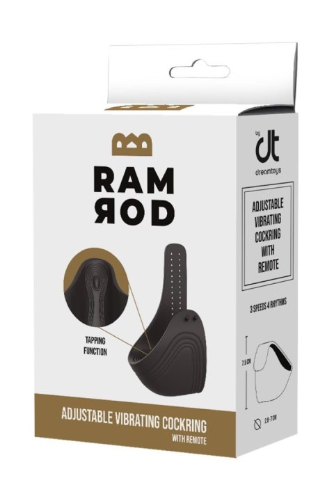 RAMROD ADJUSTABLE VIBRATING COCKRING WITH REMOTE Dream Toys RAMROD ADJUSTABLE VIBRATING COCKRING WITH REMOTE Dream Toys