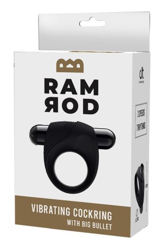 RAMROD VIBRATING COCKRING WITH BIG BULLET BLACK Dream Toys