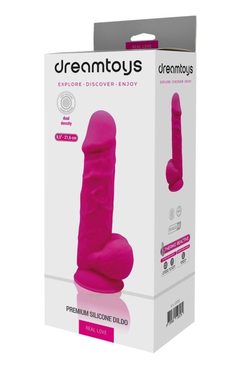 REAL LOVE DILDO WITH BALLS 8.5INCH FUCHSIA Dream Toys REAL LOVE DILDO WITH BALLS 8.5INCH FUCHSIA Dream Toys