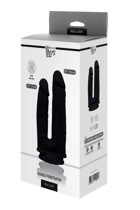 REAL LOVE DUAL DENSITY DOUBLE PENETRATOR BLACK Dream Toys REAL LOVE DUAL DENSITY DOUBLE PENETRATOR BLACK Dream Toys