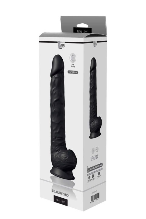 REAL LOVE DUAL DENSITY XXL DILDO 15INCH Black Dream Toys REAL LOVE DUAL DENSITY XXL DILDO 15INCH Black Dream Toys