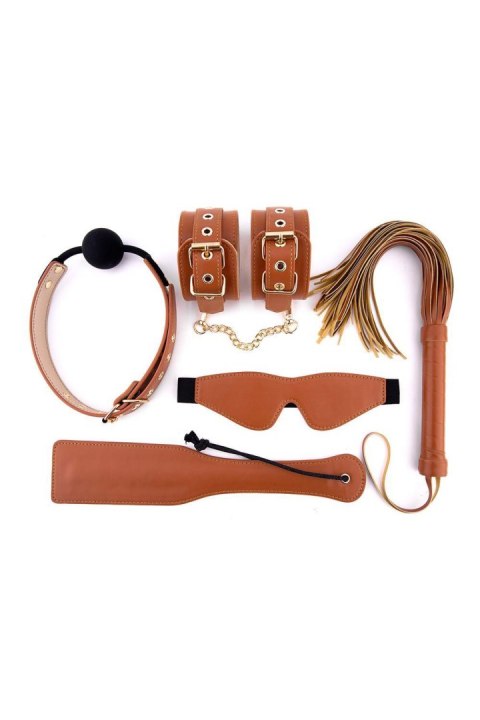 BLAZE ELITE BDSM SET COGNAC VEGAN LEATHER Dream Toys BLAZE ELITE BDSM SET COGNAC VEGAN LEATHER Dream Toys