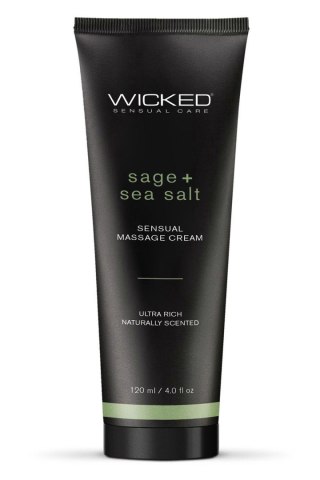 WICKED SENSUAL MASSAGE CREAM 120ML SAGE AND SEASAL SCENTED Wicked Sensual Care