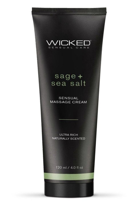 WICKED SENSUAL MASSAGE CREAM 120ML SAGE AND SEASAL SCENTED Wicked Sensual Care