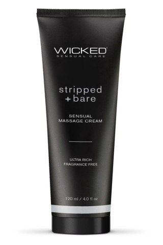 WICKED SENSUAL MASSAGE CREAM 120ML STRIPPED AND BARE UNSCENTED Wicked Sensual Care
