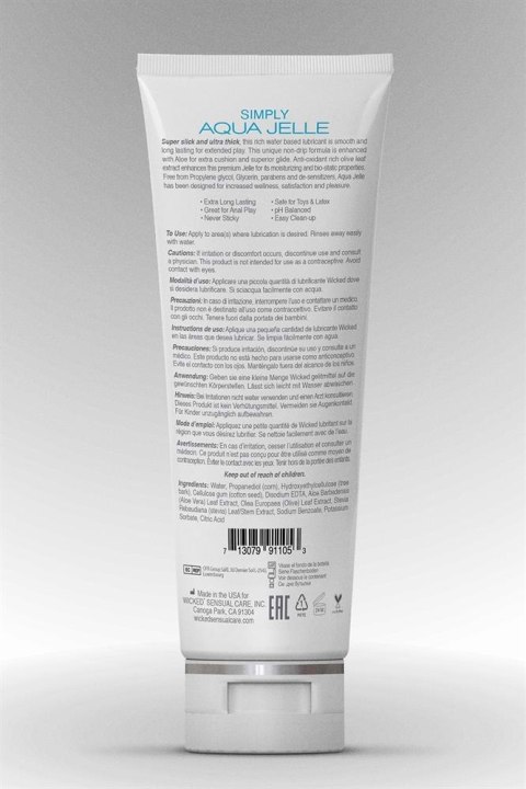 WICKED SIMPLY AQUA JELLE 120ML Wicked Sensual Care WICKED SIMPLY AQUA JELLE 120ML Wicked Sensual Care