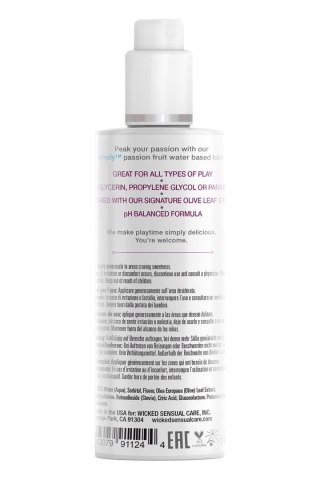 WICKED SIMPLY LUBRICANT PASSION FRUIT 120ML Wicked Sensual Care