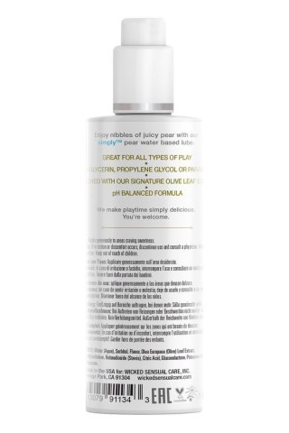 WICKED SIMPLY LUBRICANT PEAR 120ML Wicked Sensual Care