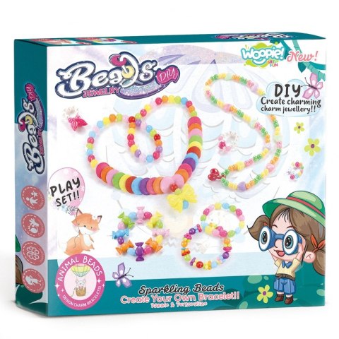 WOOPIE ART&FUN Zestaw do Robienia Biżuterii Bransoletek Wisiorków Pierścionków Nawlekanka Woopie WOOPIE ART&FUN Zestaw do Robienia Biżuterii Bransoletek Wisiorków Pierścionków Nawlekanka Woopie
