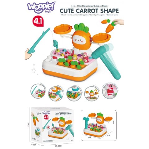 WOOPIE Gra MONTESSORI 4w1 Łowienie Rybek Waga Szalkowa Uderz w Kreta i Marchewki Woopie WOOPIE Gra MONTESSORI 4w1 Łowienie Rybek Waga Szalkowa Uderz w Kreta i Marchewki Woopie